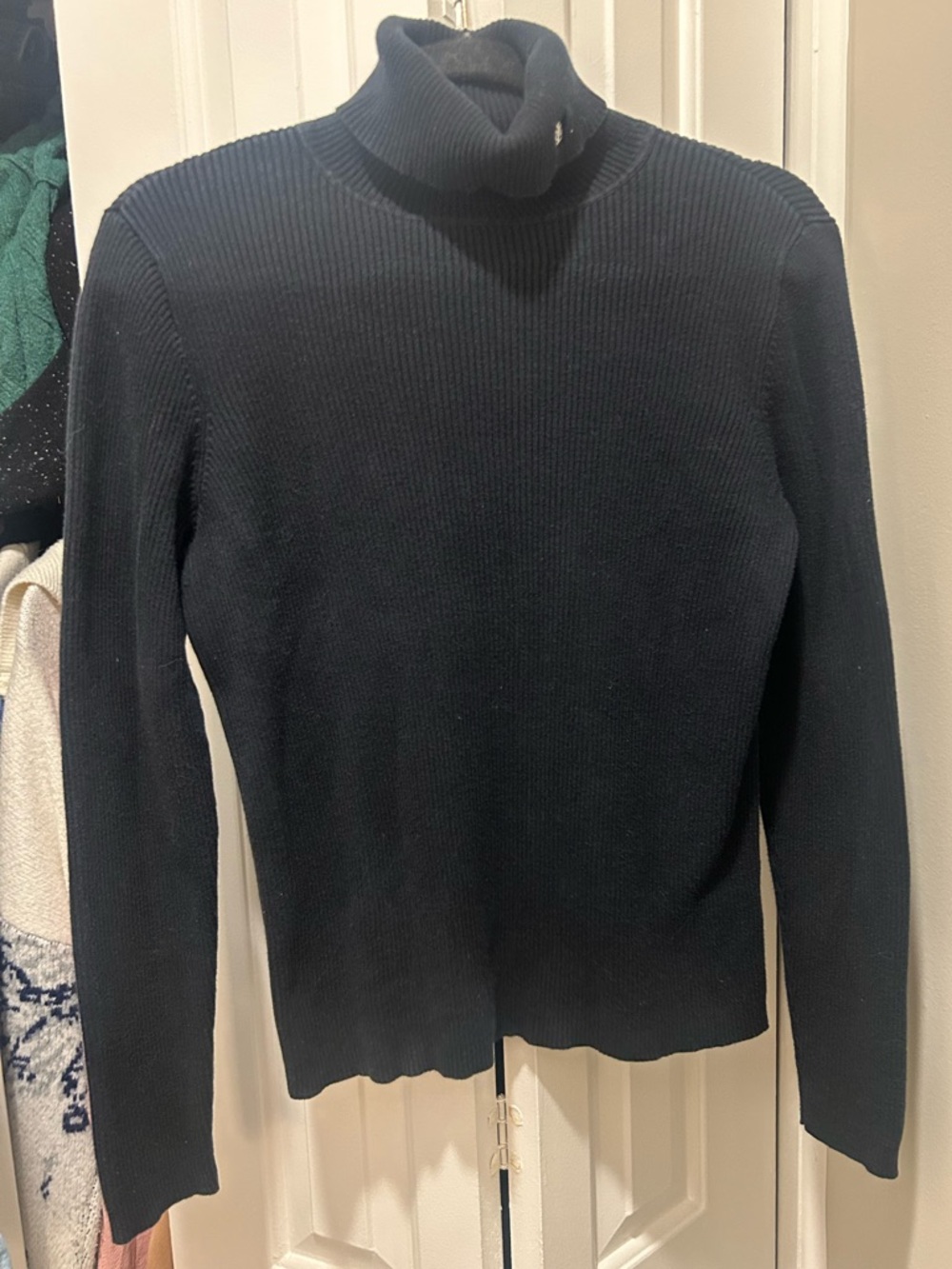 Ralph Lauren Black Ribbed Turtleneck Sweater